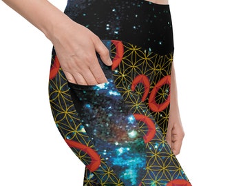 Fishman Flower of Life Donuts Phish Leggings with Pockets