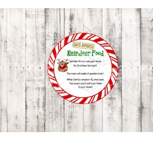Reindeer Food Label / Reindeer Food Cut File / Cute Reindeer svg, png, dxf / The Night Before Christmas / Christmas svg / Reindeer Snack