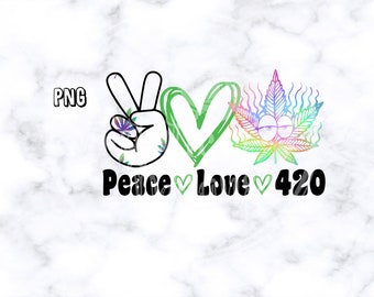 Download Peace Love Weed Etsy