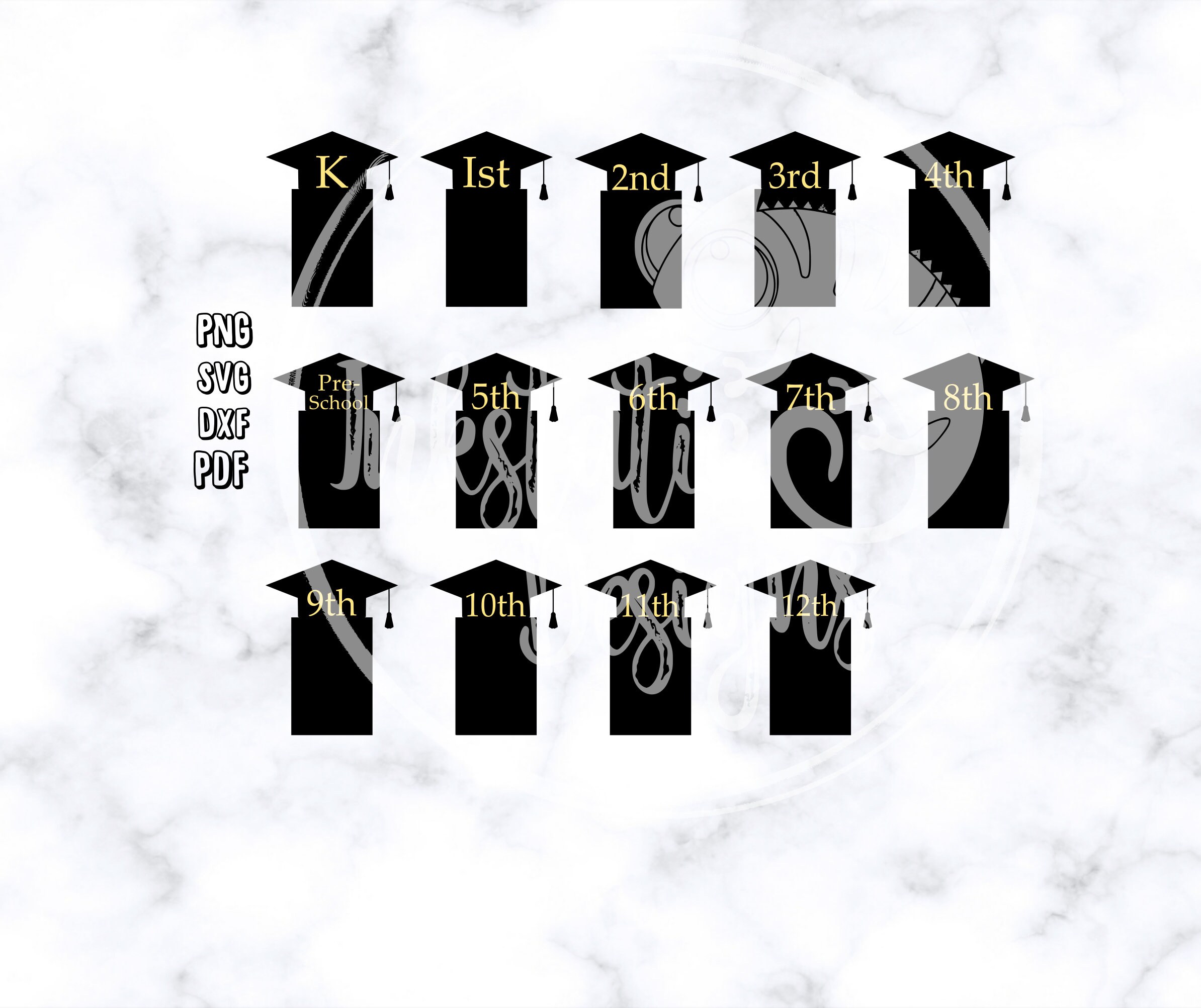 Grad Hat Picture Banner Template / Graduation Banner Die Cut - Etsy