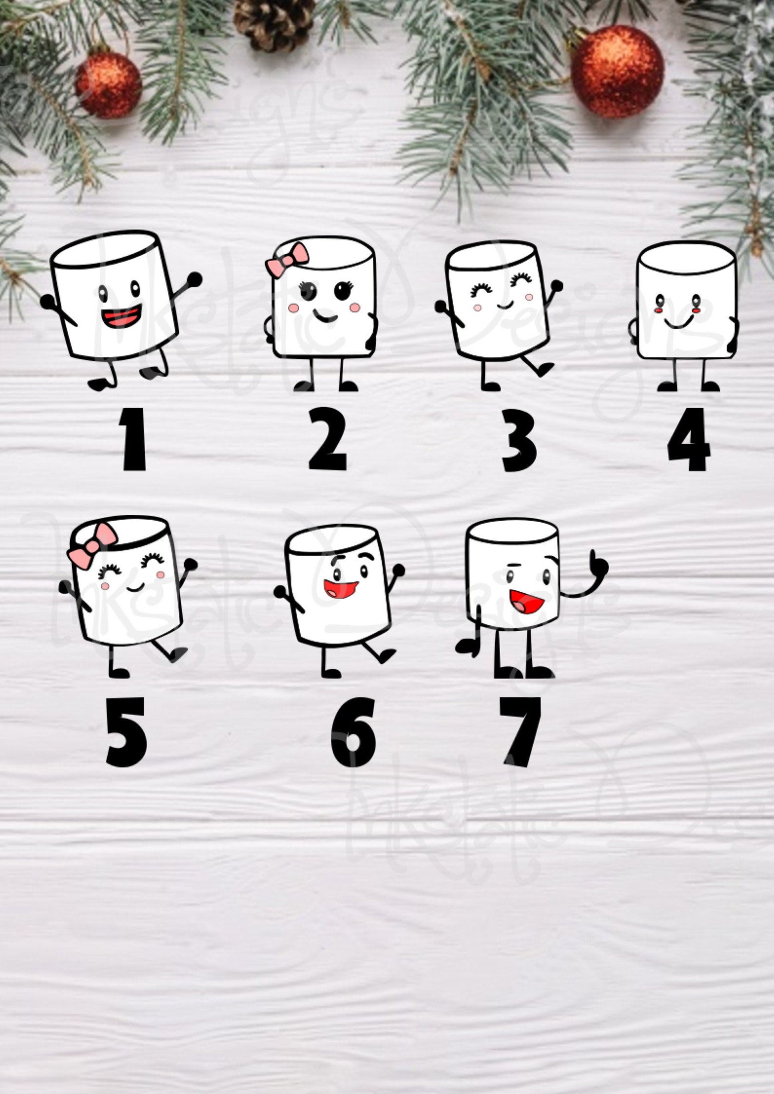 Marshmallows SVG PNG Cute Marshmallows Svg Winter Cut Files Etsy