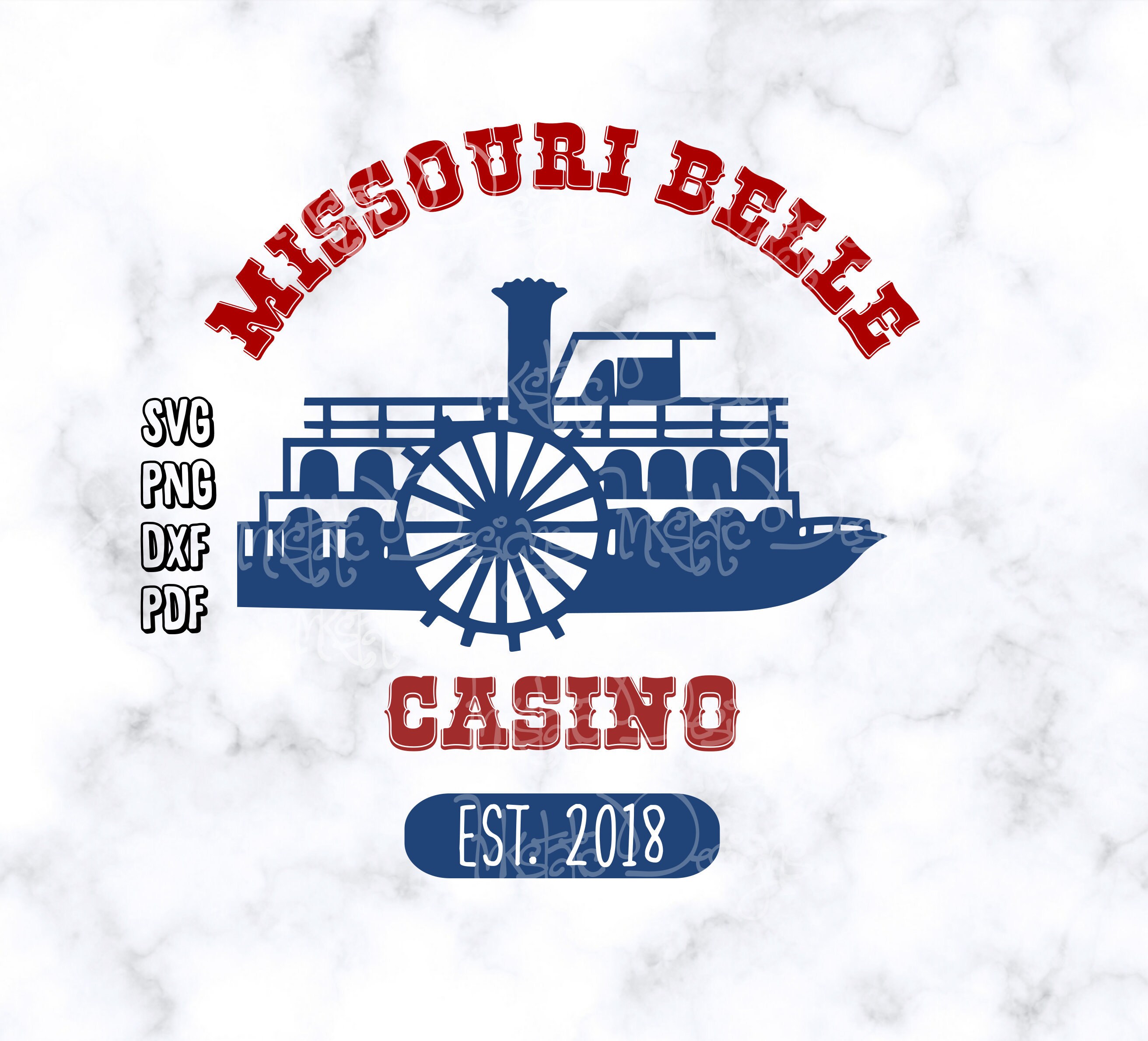 Missouri Belle Casino svg png pdf and dxf / Ozark Inspired Etsy