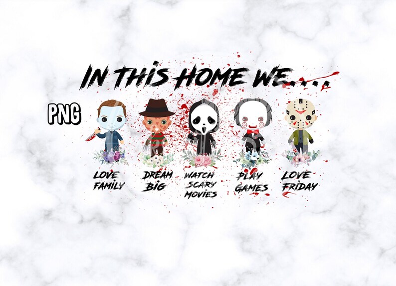 In This Home We Horror Movie Humor Horror Movie Home Etsy In This Home We Horror Movie Humor Horror Movie Home Etsy