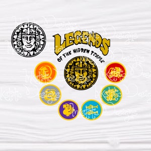 Leggende del tempio nascosto svg, png, dxf, pdf / Nickelodeon anni &#39;90 / File di taglio del ciondolo della vita / Quiz show di Nickelodeon / Nostalgia TV