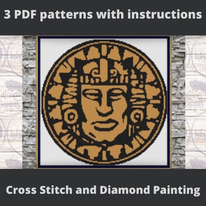Pendant Of Life Cross Stitch Pattern, Legends Of The Hidden Temple, Diamond Painting, 90s Game Shows, Antique Pendant, Digital Download