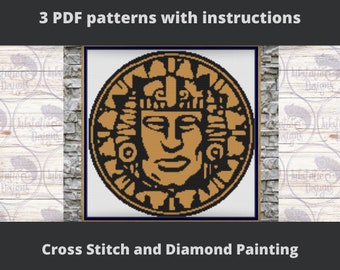 Pendant Of Life Cross Stitch Pattern, Legends Of The Hidden Temple, Diamond Painting, 90s Game Shows, Antique Pendant, Digital Download