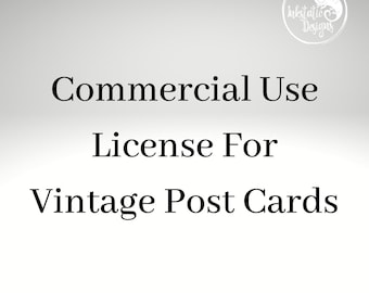 Commercial License For Vintage Post Cards