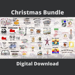 Ultimate Christmas Movie Bundle Instant Download, Holiday Sublimation Bundle, Battle Plans, Home Alone Digital Download, Cousin Eddie