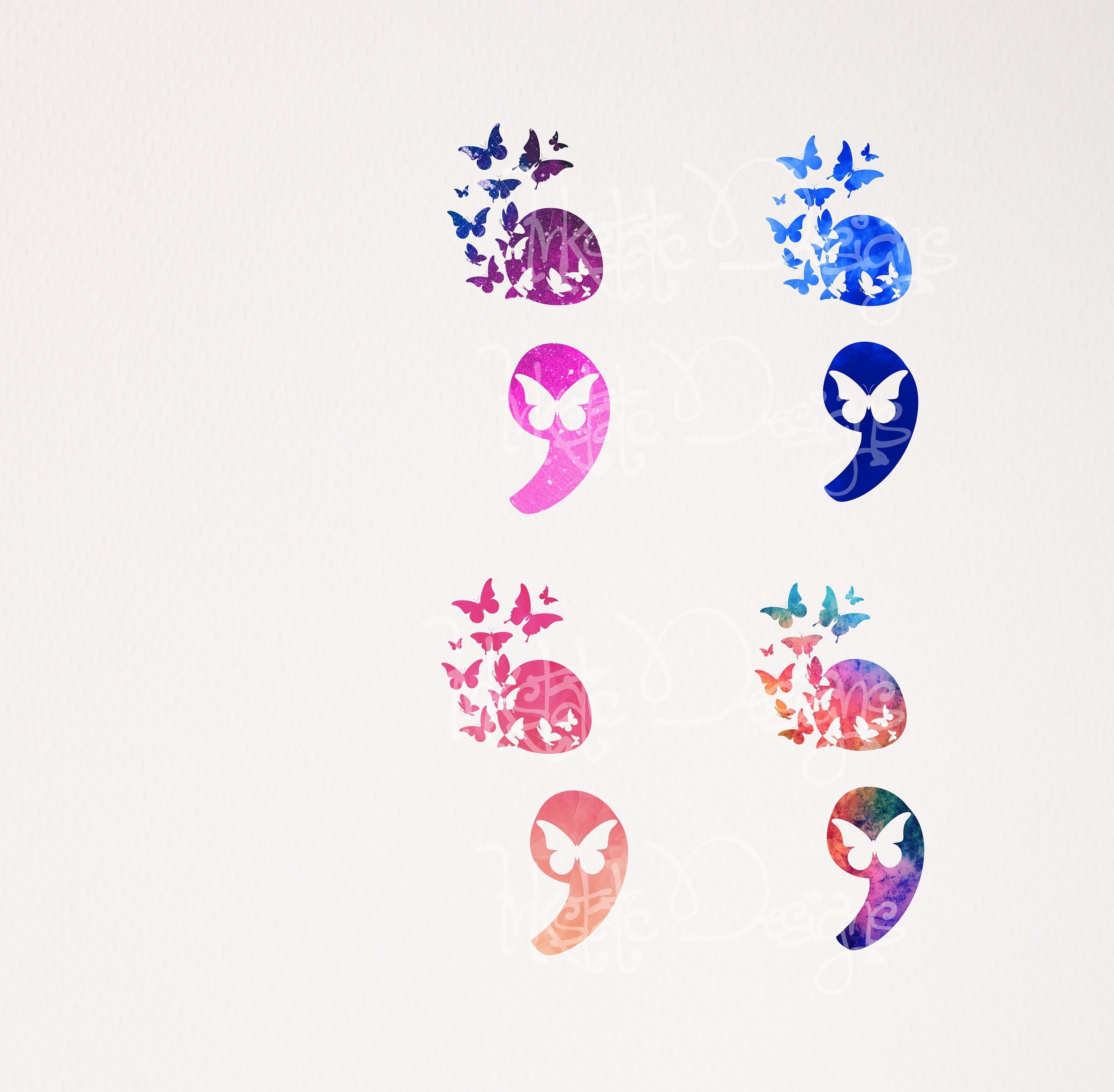 Butterfly Semicolon - 84fhocd