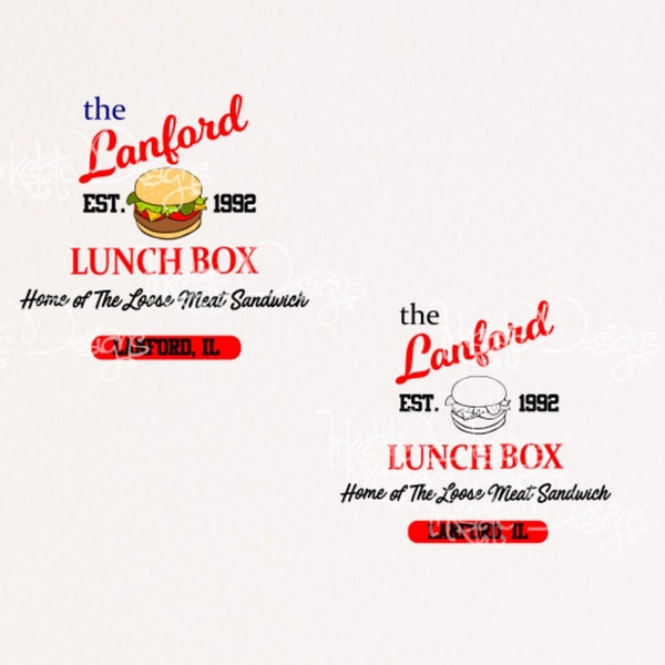 The Lanford Lunch Box svg, png, dxf, pdf / Loose Meat Sandwich / Roseanne Inspired Cut Files / 90s sitcom digital file / Classic Television