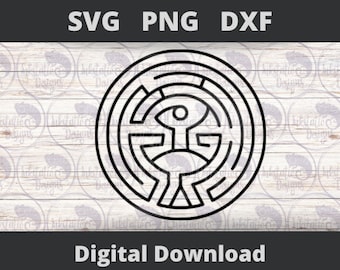 West World Maze SVG, The path to consciousness, Dolores Abernathy, Sweetwater, Television Downloads, Pop Culture, Futuristic, Instant