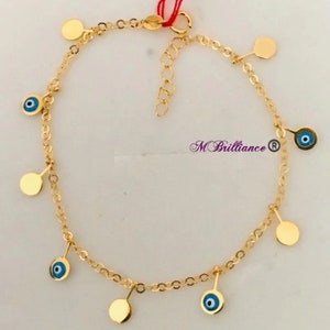 Laser balls bracelet , 916 Yellow Gold solid 22k gold