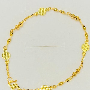 Laser balls bracelet , 916 Yellow Gold solid 22k gold