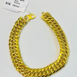 Classic curblink bracelet 916 Yellow Gold