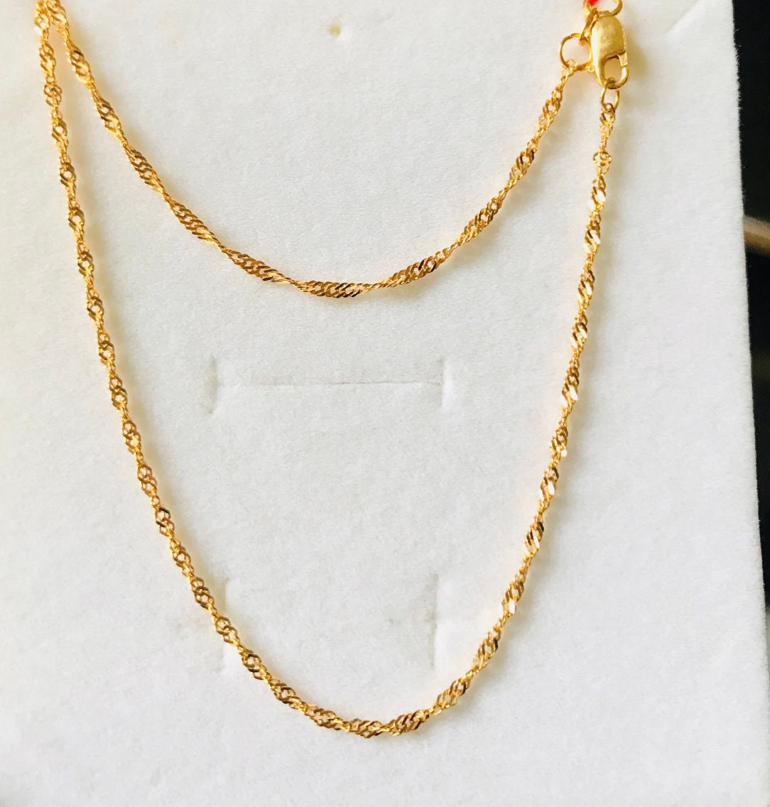5mm Rope Chain Gm 22k Gold Chain 3-7MM Gold Plated Stainless Steel