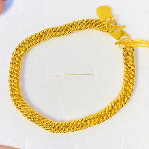 Fishbone bracelet 916 Yellow Gold