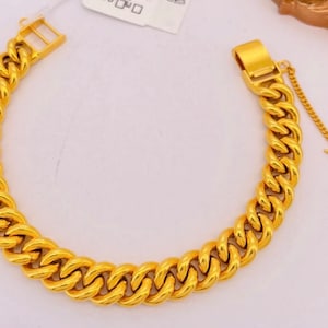 Fishbone bracelet 916 Gold