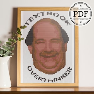 The Office Cross Stitch Pattern, Kevin Malone Cross Stitch, Dunder Mifflin Cross Stitch, Dunder Mifflin Cross Stitch, Instant Download PDF