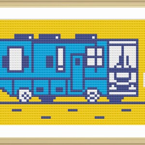 Crosstitch Rv Pattern RV Family Cross Stitch Pattern, Campers Cross Stitch Pattern, Caravan ...