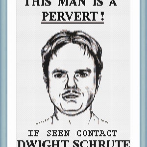 The Office Wanted Poster Cross Stitch Pattern, Dwight Schrute Cross ...