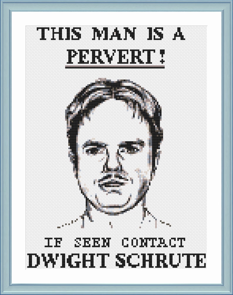The Office Wanted Poster Cross Stitch Pattern, Dwight Schrute Cross ...