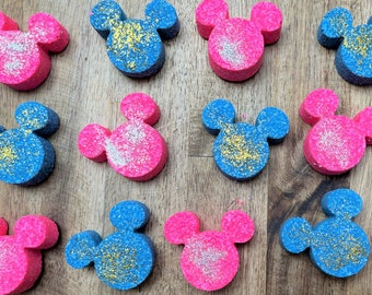 Mouse Mini Bath Bombs, Choose between Pink or Blue Handmade Bath Fizzy, Fun Present for Kids!