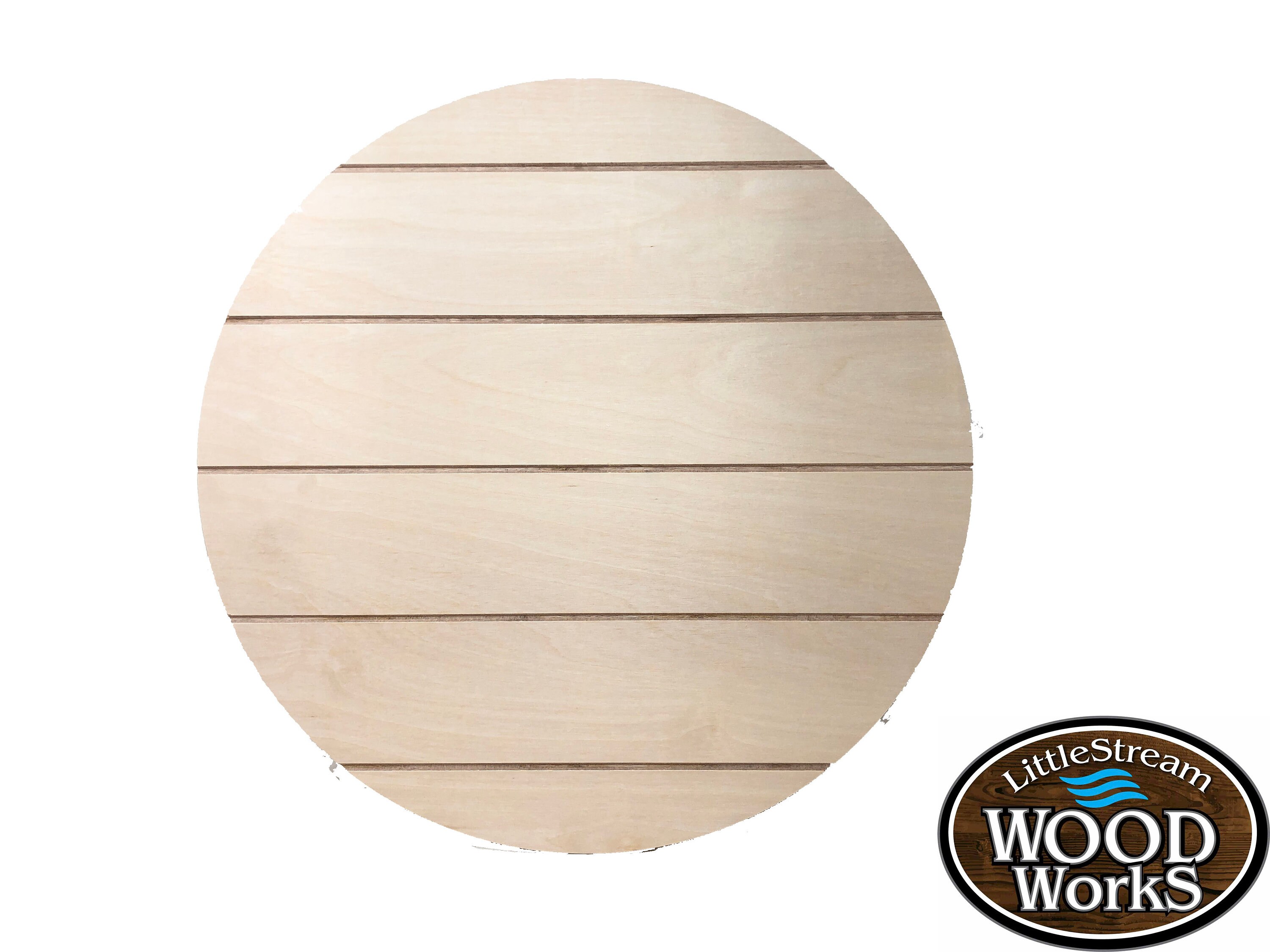Faux Shiplap Circles 1/4 Birch Plywood Circles Pack of 15 14 