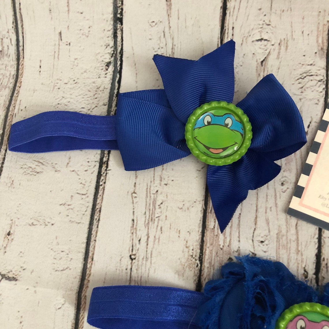 Ninja Turtle Headband Set Ninja Turtle Bows Girls Ninja | Etsy