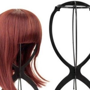 1Pc Colorful Plastic Wig Stand Portable Folding 18X36cm Head Holder for  Display