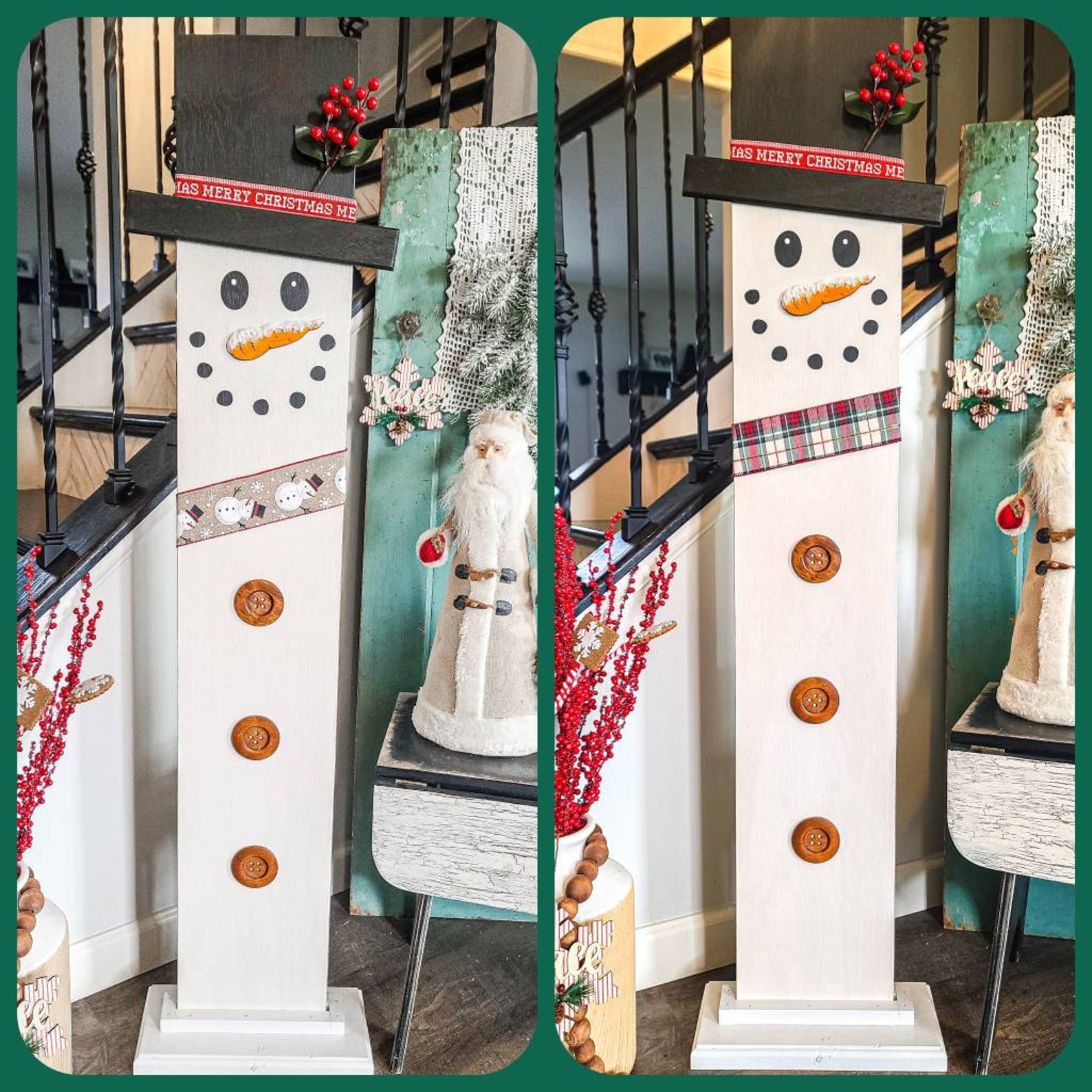 Snowman Christmas Card Holder 