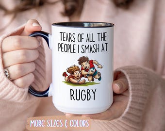 Rugby Coffee Mug | Tears People Owned Gift | Ceramic Mug 11oz 15oz | Rugby Player Gift | Birthday Christmas Sports Rugby Fan Present