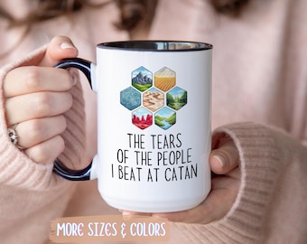 Catan Board Game Mug | Tears of Enemies Gift | Ceramic Coffee Mug 11oz 15oz | Gamer Gift | Birthday Christmas Tabletop Lover