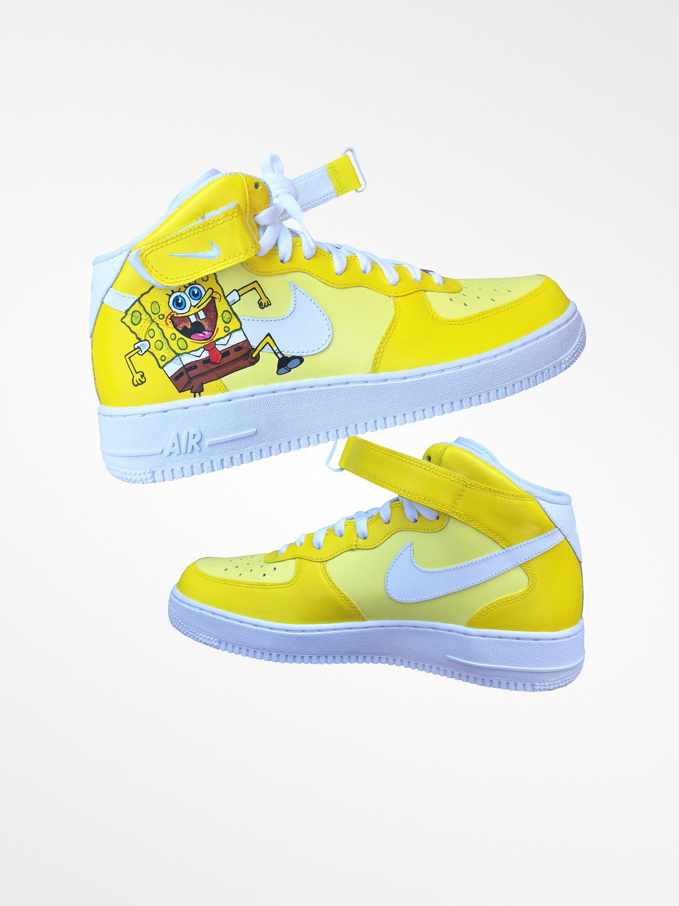 Custom Nike Air Force 1 Spongebob Custom Shoes Hand | Etsy