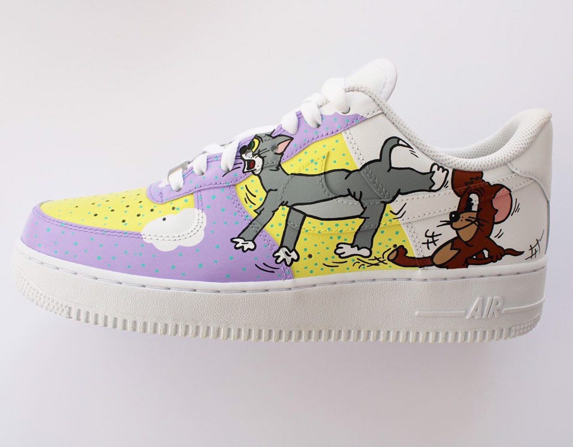 Custom Nike Air Force 1 Tom & Jerry Custom Shoes Hand | Etsy