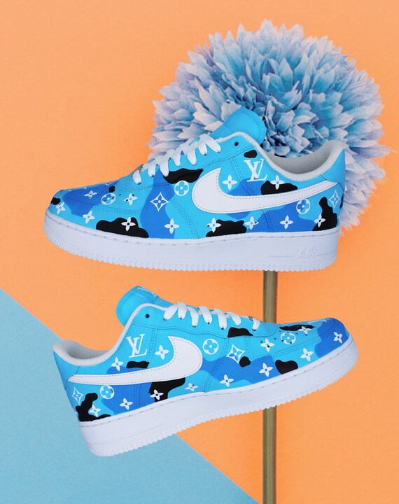 nike air force 1 blue camo
