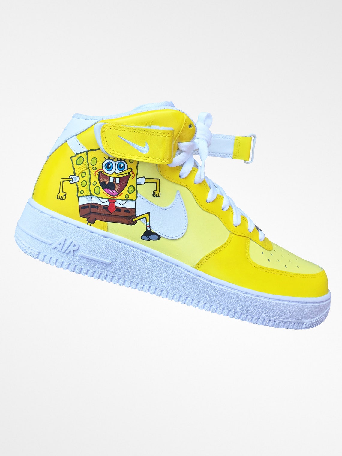 Custom Nike Air Force 1 Spongebob Custom Shoes Hand Etsy