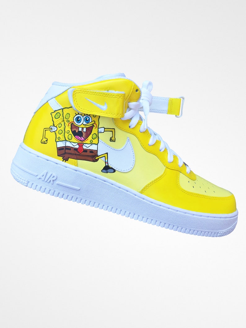 Custom Nike  Air Force 1 Spongebob  Custom Shoes  Hand Etsy