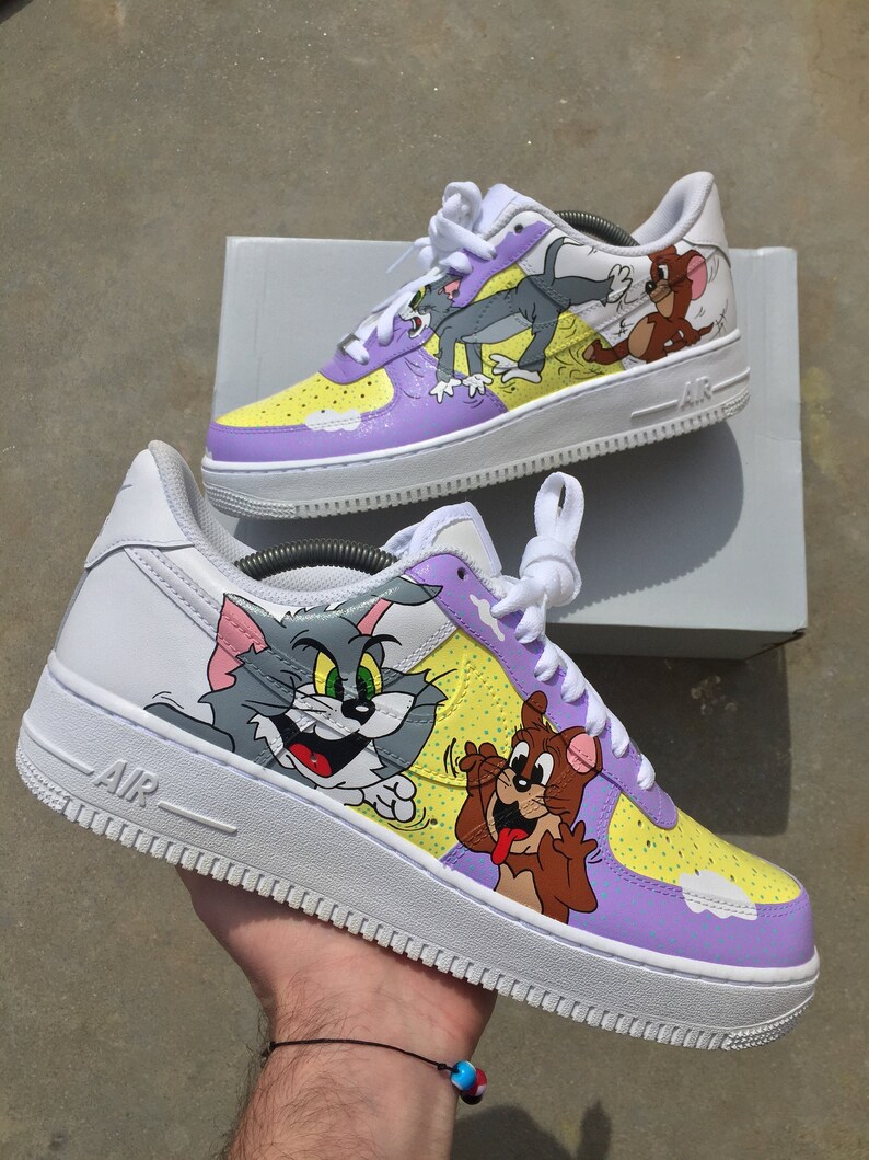 Custom Nike Air Force 1 Tom & Jerry Custom Shoes Hand | Etsy