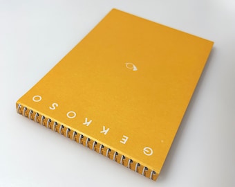 Gekkoso Ginza Tokyo Handmade Spiral-Bound Journal Notebook Sketchbook Yellow