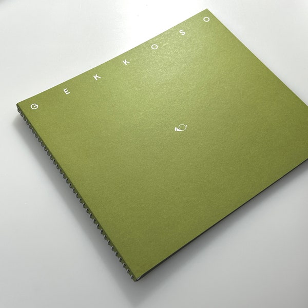 Gekkoso Japan Handmade Spiral-Bound Journal Notebook Sketchbook Green