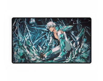 Anime Inspired Desk Mat, Bleach Toshiro Hitsugaya Playmat, TCG, MTG, Gaming, Manga Fans