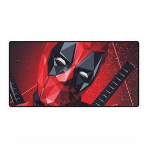 Deadpool Pixel Art Playmat, Marvel Comics Desk Mats, MTG TCG Gamer Desk Accessories