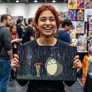 Totoro Anime Keyboard Desk Mat | Studio Ghibli Gaming Playmat image 1
