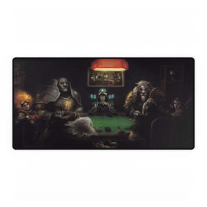 Tapis de bureau MTG : nuit de poker des planeswalkers - Tapis de jeu Magic The Gathering