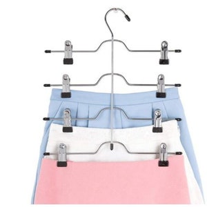 Pants & Skirts Hanger With Adjustable Clips