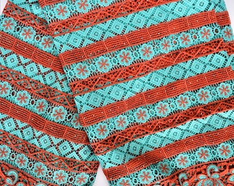 African Multi-Color Guipure Lace 5 Yards