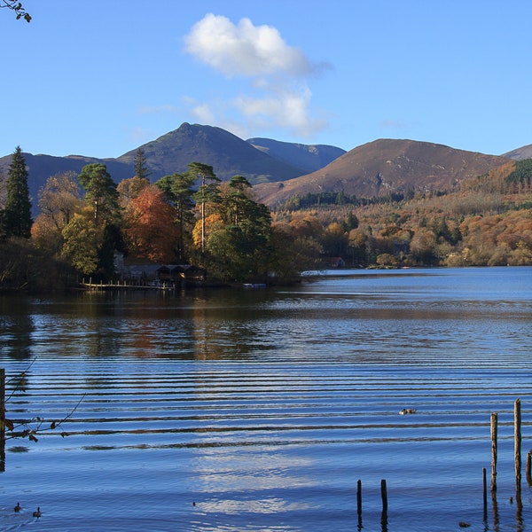 Derwent Water, Photographic card, greetings card, blank card, Lake District