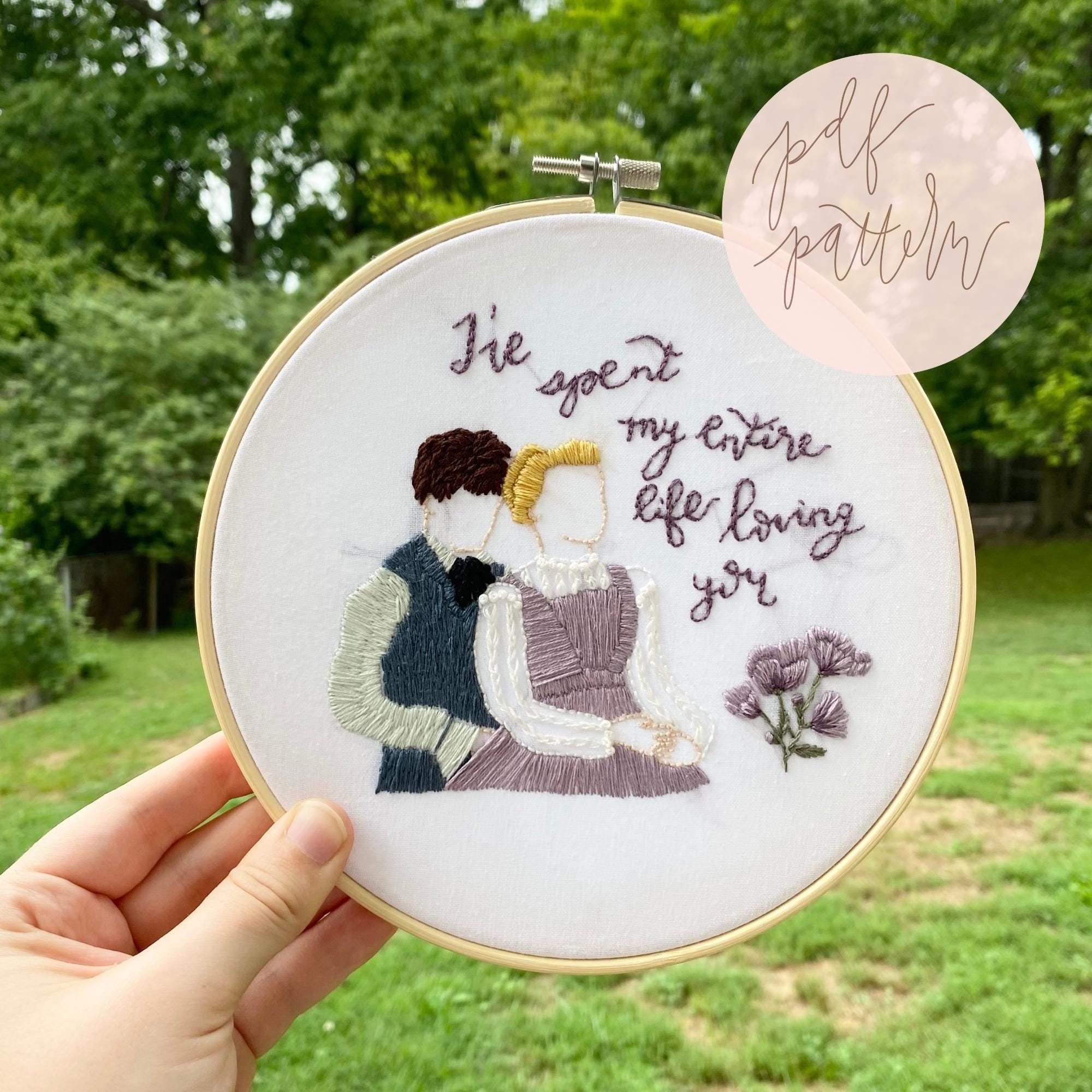Amy and Laurie Embroidery Pattern: Little Women DIY (PDF Download) - Etsy