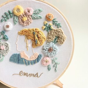 Jane Austen broderimönster: Emmaporträtt, nybörjarinstruktioner (PDF) bild 2