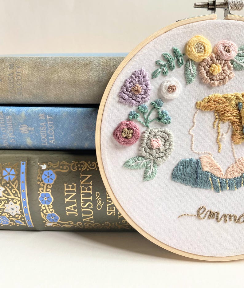 Jane Austen broderimönster: Emmaporträtt, nybörjarinstruktioner (PDF) bild 6